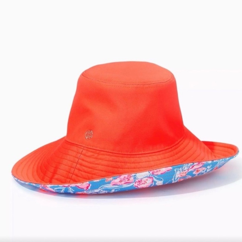 Lilly Pulitzer Women's UPF 50+ Reversible Canvas Sun Hat Bahamian Rhapsody NEW - Picture 7 of 8